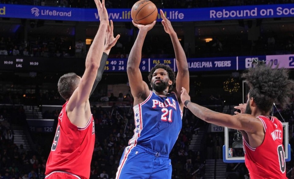 公牛爆冷热火B队，恩比德统治全场